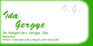 ida gergye business card